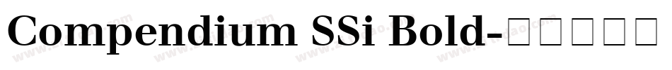 Compendium SSi Bold字体转换